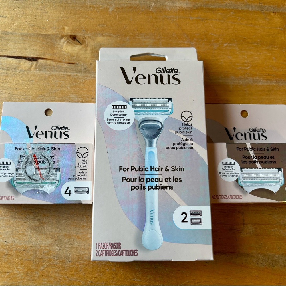 Gillette Venus Razor for Pubic Hair Bikini area, & more. 10 blades